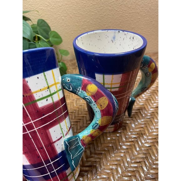 Julie Ueland Shorelines Fisherman Mug Fish Handle Otagiri - Picture 7 of 7